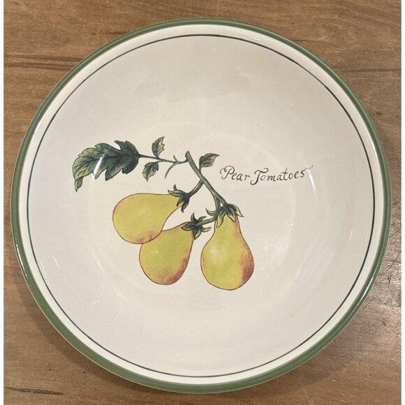 Williams- Sonoma Heirloom Tomatoes Pear Tomato Soup Pasta Bowl Portugal 9" - Picture 1 of 3